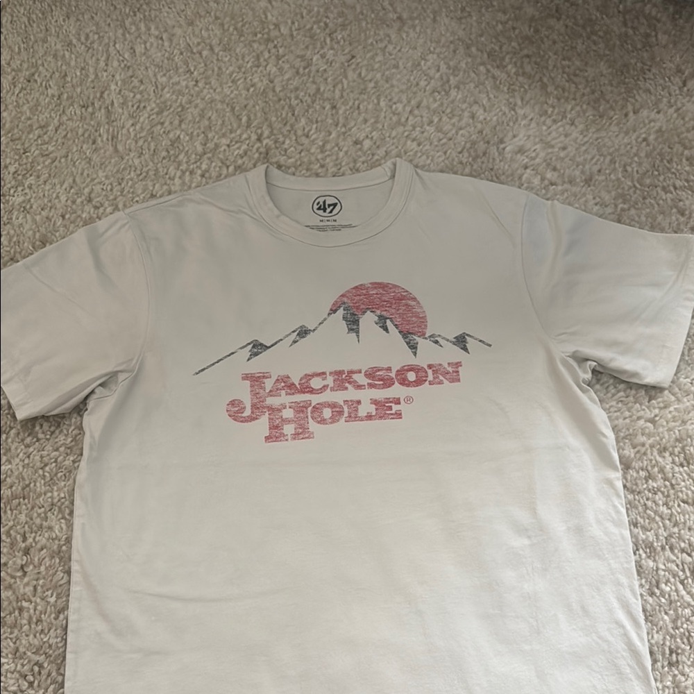 47 Brand White Shirt with Red Design